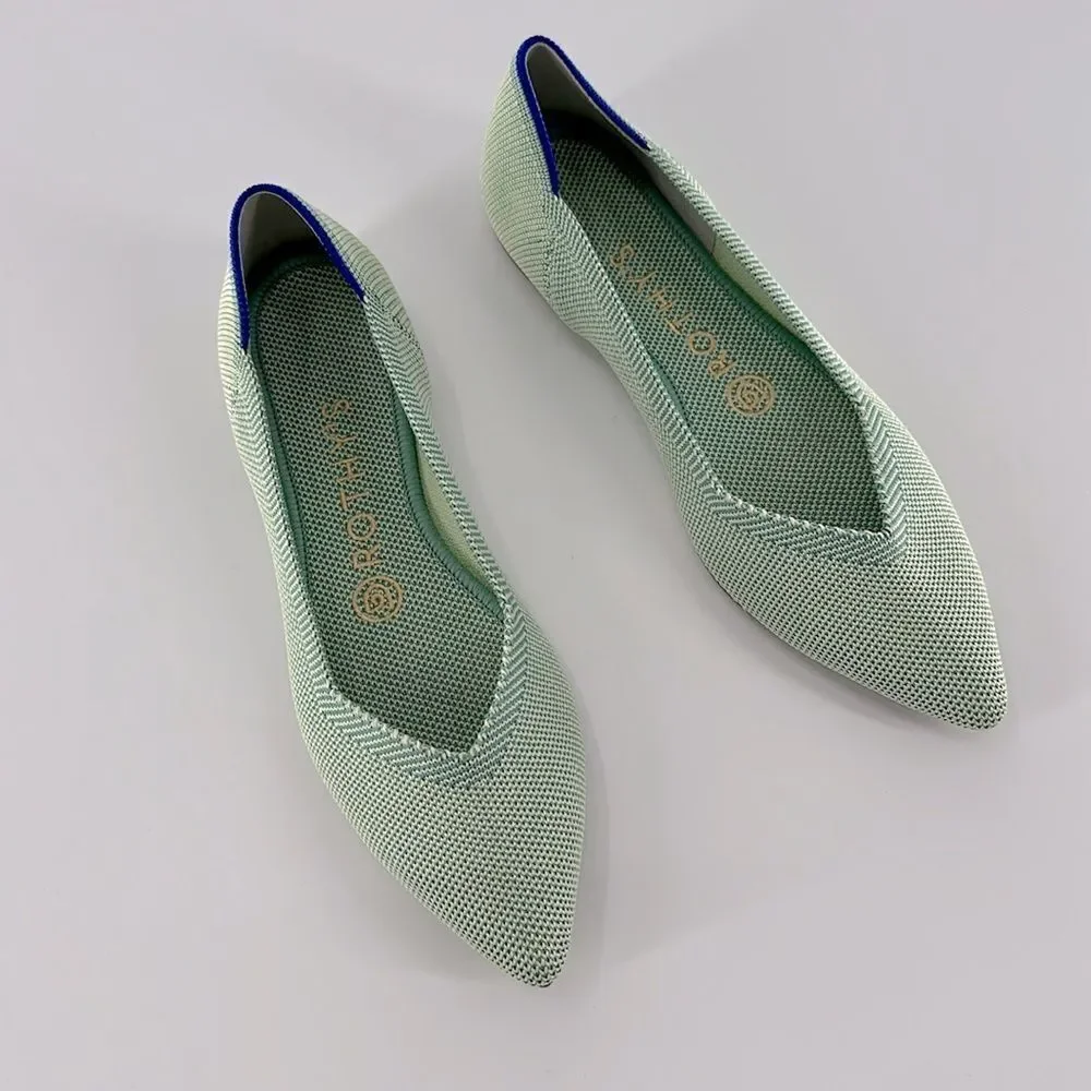Rothy's The Point Mint Green Ballet Flats Size 6.5